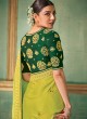 Parrot Green Art Silk Saree For Wedding Wear