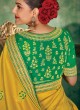 Floral Motifs Mustard Yellow Designer Saree