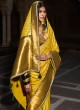 Festive Wear Art Silk Yellow And Green Saree