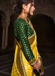 Festive Wear Art Silk Yellow And Green Saree