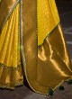 Festive Wear Art Silk Yellow And Green Saree