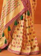 Classy Cream Silk Saree with Designer Raw Silk Blouse