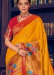 Festive Wear Orange Silk Saree