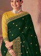 Green And Yellow Wedding Wear Art Silk Saree
