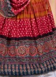 Designer Multi Color Silk Bandhani Print Choli Suit