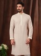 Designer Kurta Pajama In Light Peach Color