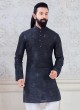 Sequins Work Navy Blue Kurta Pajama