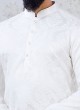 Peshawari Style White Kurta Pajama For Men