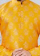 Festive Wear Yellow Indowestern For Men