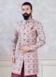 Cream Indowestern With Fancy Digital Print