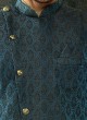 Wedding Wear Poly Silk Fabric Men Nehru Jacket Set