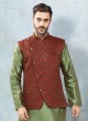 Poly Silk Mens Nehru Jacket For Wedding Wear