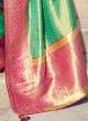 Sea Green Traditional Banarasi Silk Saree