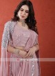 Peach Ready to Wear Saree With Chiffon Net Jacket