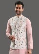 Resham Work Floral Motifs Nehru Jacket Set