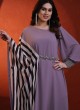 Lavender Designer Kaftan Style Gown