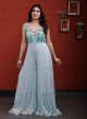 Party Wear Powder Blue Designer Jumpsuit