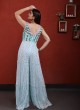 Party Wear Powder Blue Designer Jumpsuit