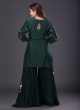 Bottle Green Sharara Suit For Patola Print Dupatta