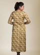 Batik Print Gajji Silk Kurti In Yellow