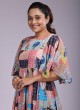 Multi Color A-Line Kurti With Butterfly Sleeves