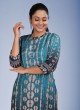 Attractive Black And Sky Blue Kurti