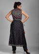 Black Printed Kurti Set With Dupatta