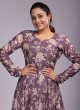 Lavender Floral Palazzo Set With Dupatta