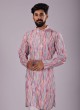 Multi Color Cotton Kurta In Thread Work