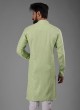 Sequins Work Parrot Green Kurta Pajama