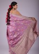 Lavender Traditional Banarasi Silk Saree