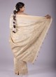 Golden Cream Wedding Banarasi Silk Saree