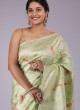 Pista Green Traditional Banarasi Silk Saree