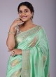 Pista Green Wedding Banarasi Silk Saree