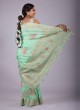 Pista Green Wedding Banarasi Silk Saree