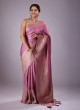 Lavender Jacquard Silk Saree For Women