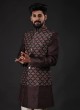 Cotton Silk Printed Nehru Jacket Set