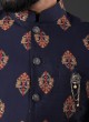 Fancy Printed Nehru Jacket Set For Mens