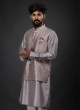 Designer Grey Color Nehru Jacket Set
