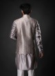 Designer Grey Color Nehru Jacket Set