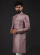 Onion Pink & White Indowestern For Mens