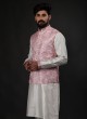 Wedding Wear Zari Work Nehru Jacket Set