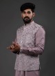 Onion Pink Mens Nehru Jacket Set