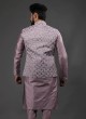 Onion Pink Mens Nehru Jacket Set