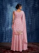 Dusty Rose Pink Palazzo Salwar Suit