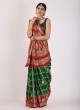 Traditional Green and Red Gharchola Saree