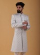 Light Grey Color Indowestern For Men