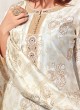 Festive Wear Cream Color Salwar Kameez