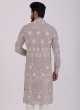 Stylish Thread Work Kurta Pajama For Men