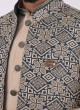 Fancy Long Nehru Jacket Set With Thread Work